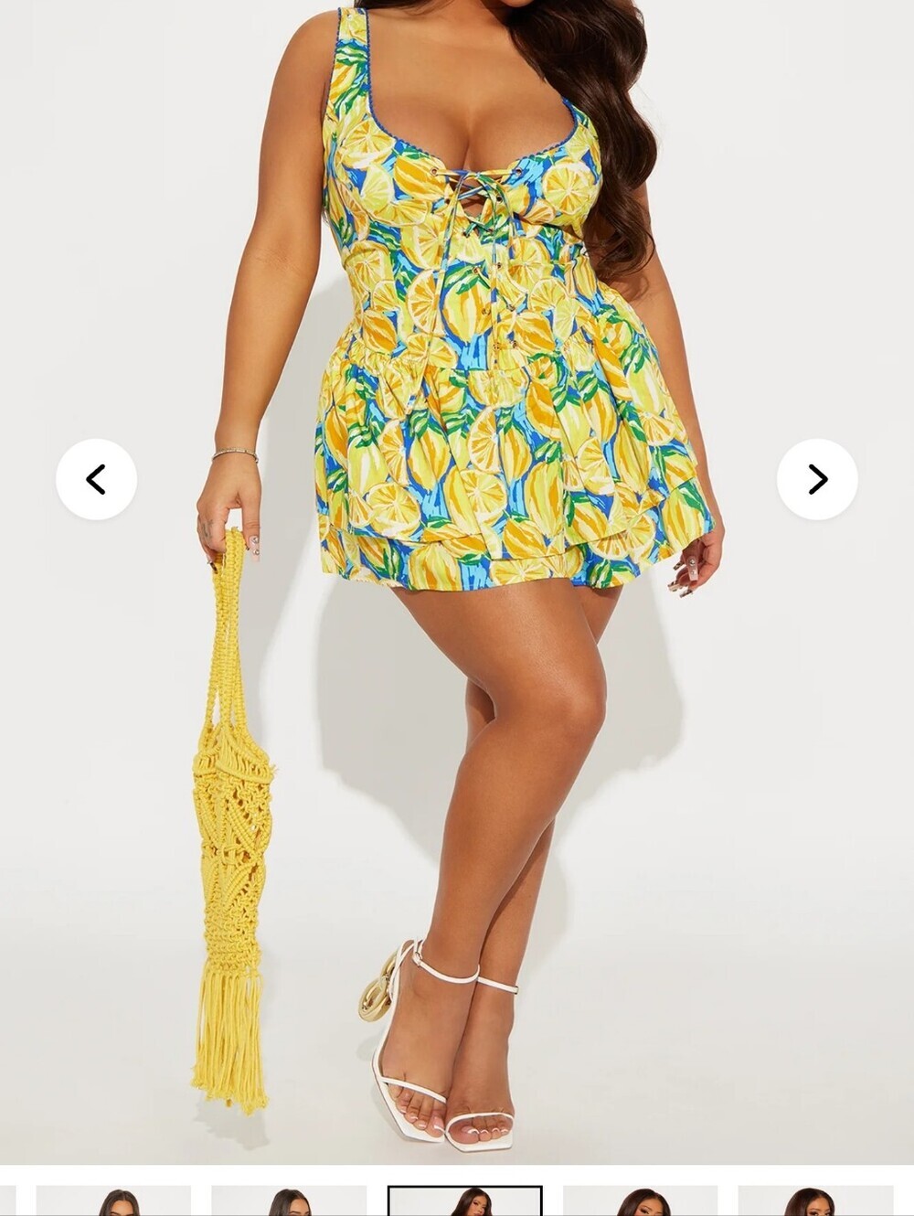 Fashion Nova 2x Cheer Up Lace Up Romper